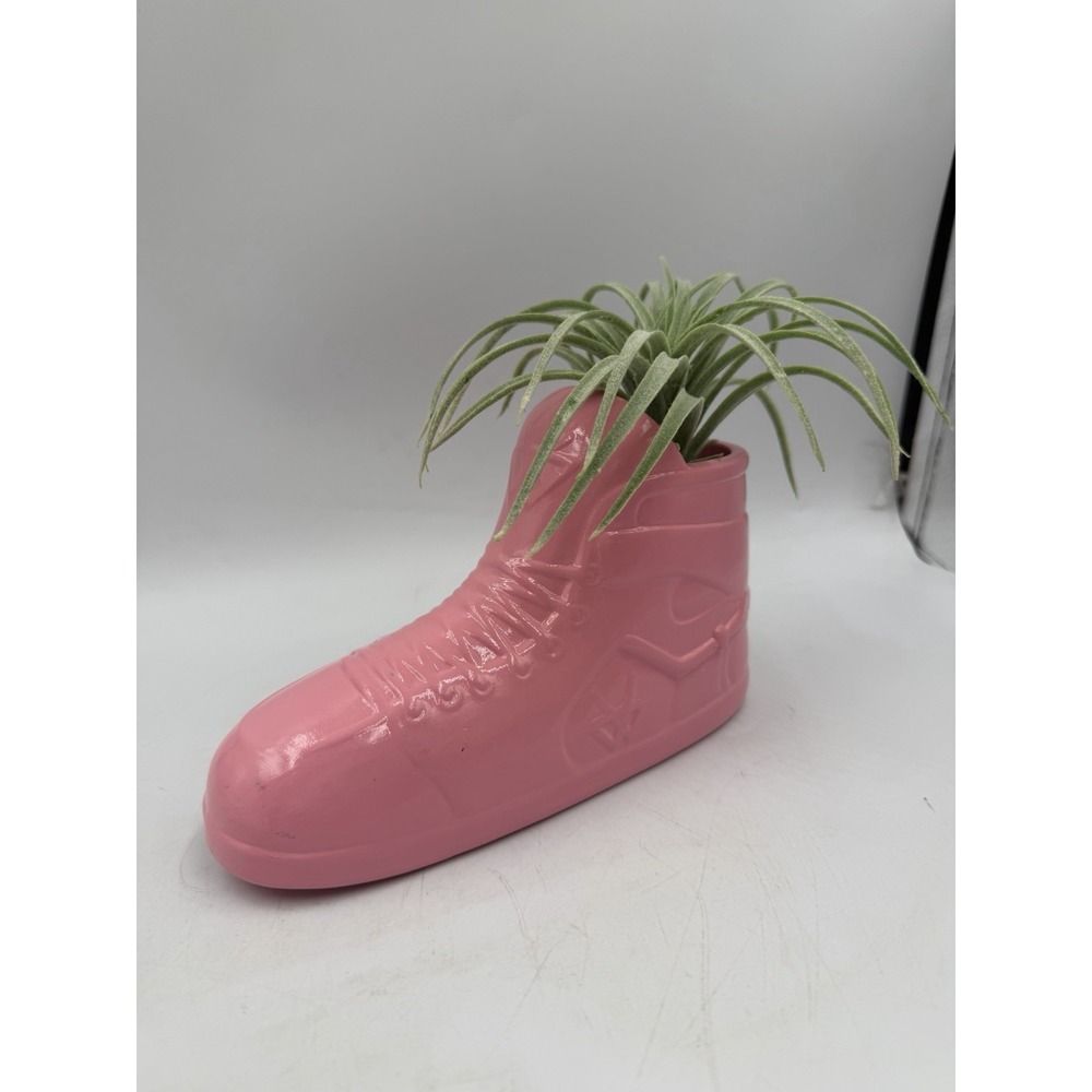 Retro Hot Pink Sneaker Ceramic Planter Display Vase Pink 5" 70's 80's Style